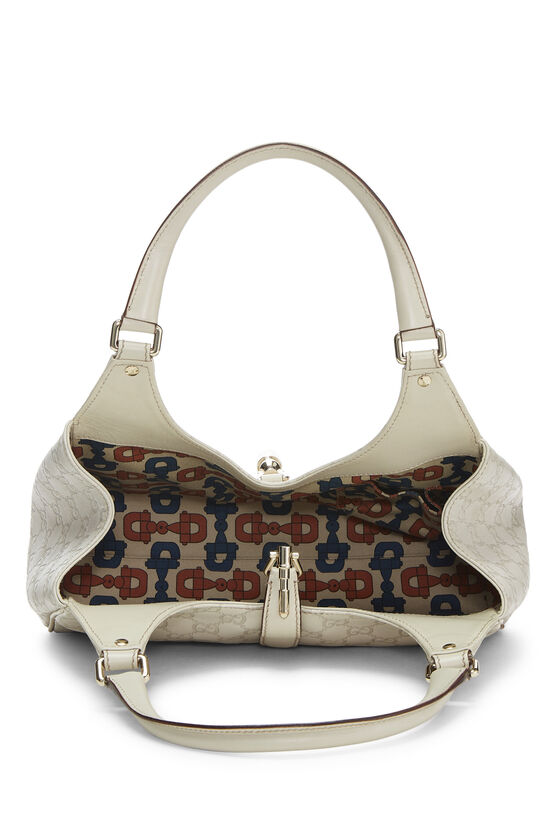 Cream Guccissima Bardot Bag, , large image number 6