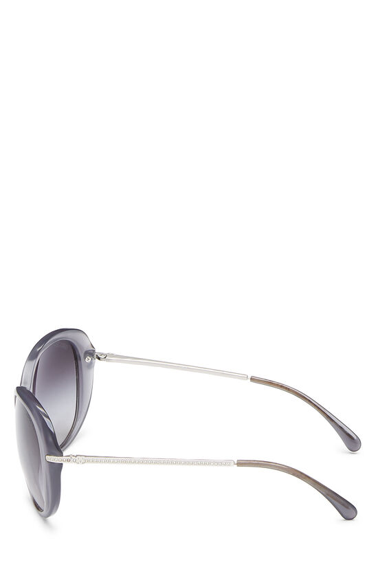 Grey Acetate & Crystal Sunglasses, , large image number 3
