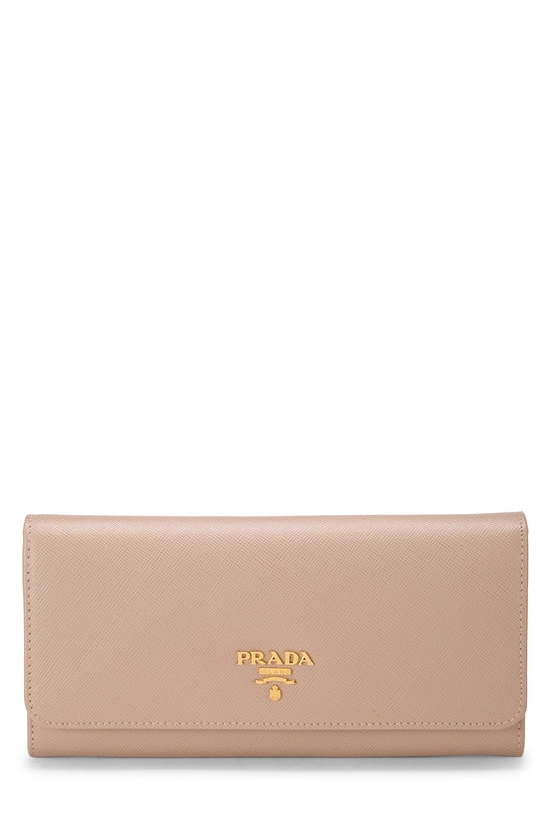Beige Saffiano Continental Wallet, , large image number 0