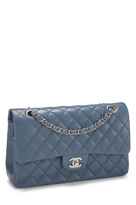 Blue Quilted Lambskin Classic Double Flap Medium, , large image number 1