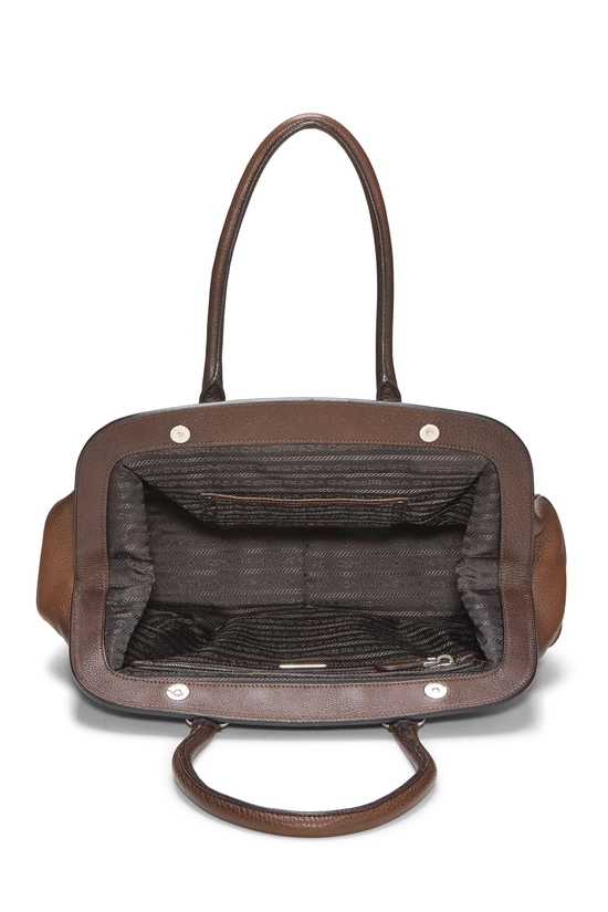 Brown Vitello Daino Frame Handbag, , large image number 5