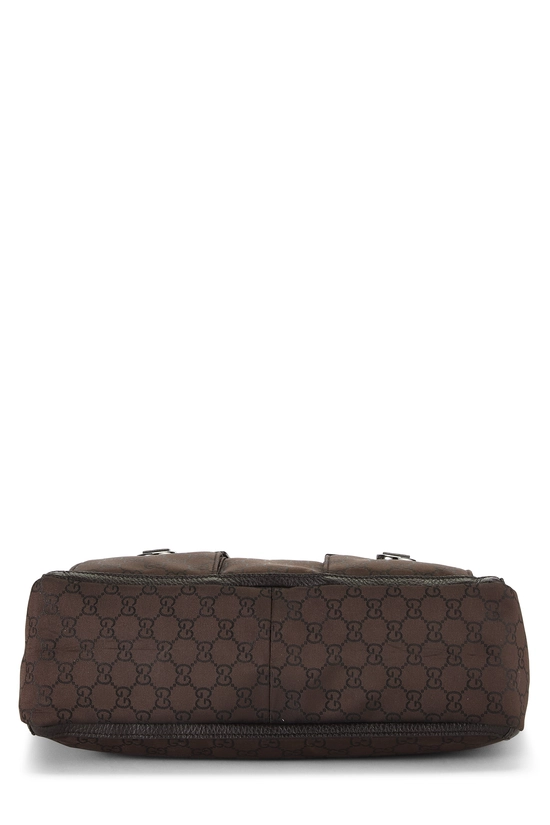 Brown GG Nylon Abbey Pocket Tote, , large image number 4