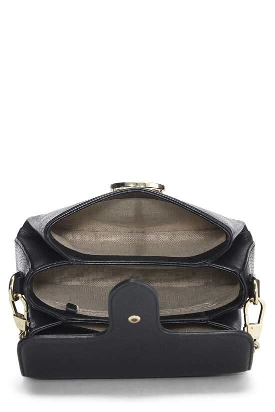 Black Leather Interlocking GG Shoulder Bag Small, , large image number 5