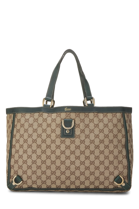 Green GG Canvas D-Ring Abbey Tote XL, , large image number 0