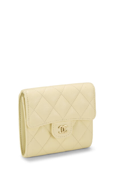 Yellow Caviar Classic Flap Compact Wallet, , large