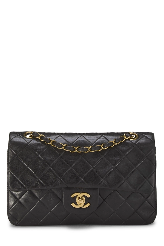 Black Quilted Lambskin Classic Double Flap Small, , large image number 0