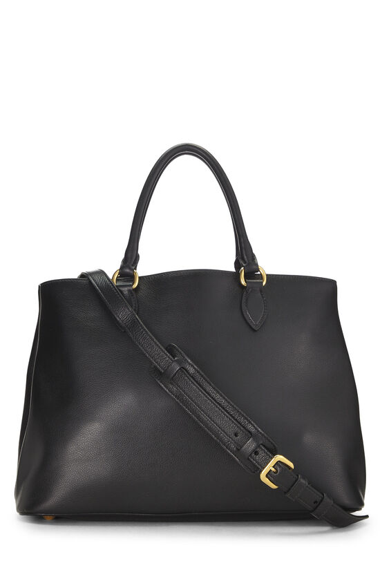 Black Glacé Calfskin Convertible Handle Bag, , large image number 3