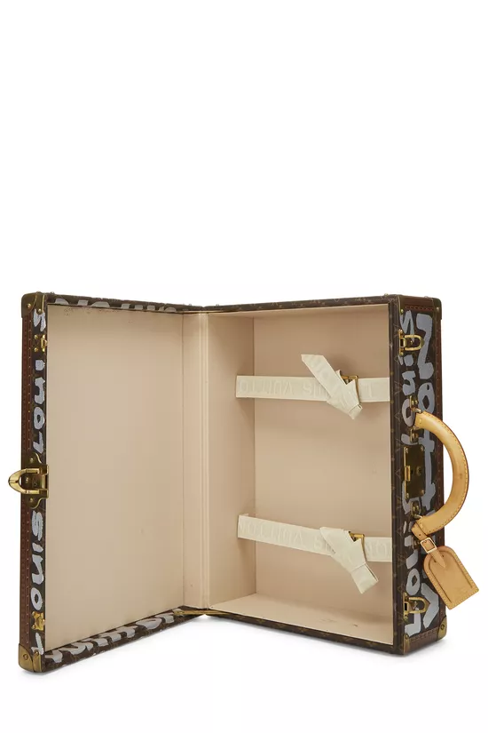 Stephen Sprouse x Louis Vuitton White Graffiti Monogram Canvas Trunk, , large image number 5