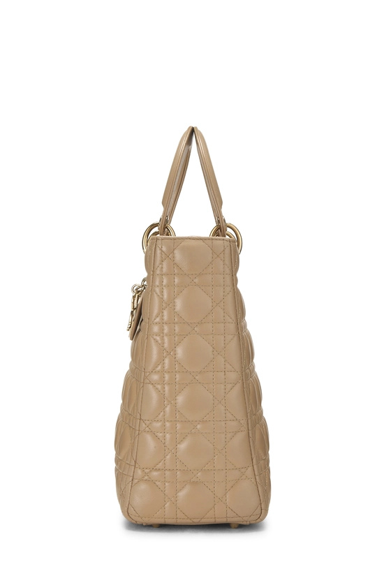 Beige Cannage Quilted Lambskin Lady Dior Large, , large image number 2