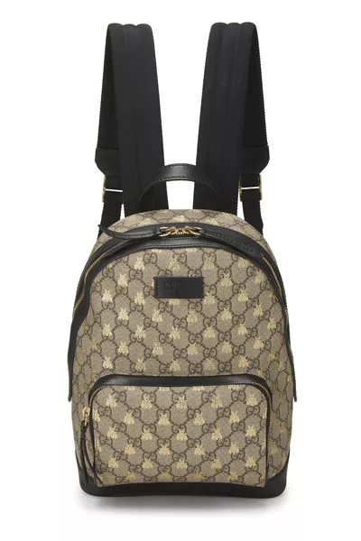 Original GG Supreme Canvas Bee Backpack Small