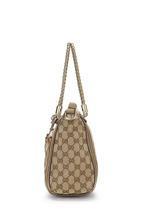 Gold Original GG Canvas Bella Zip Tote, , large image number 2