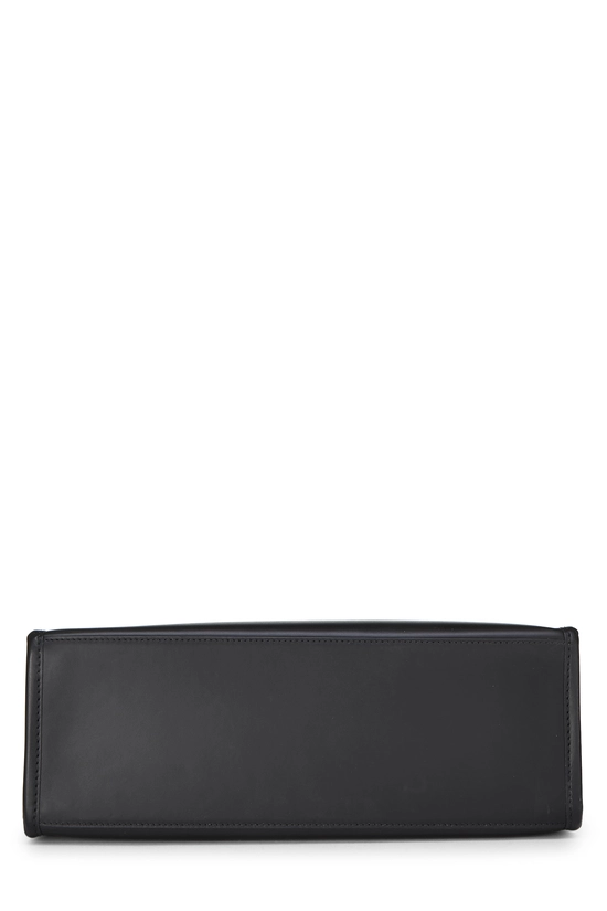 Black Calfskin Logo Shopper Tote Medium, , large image number 4