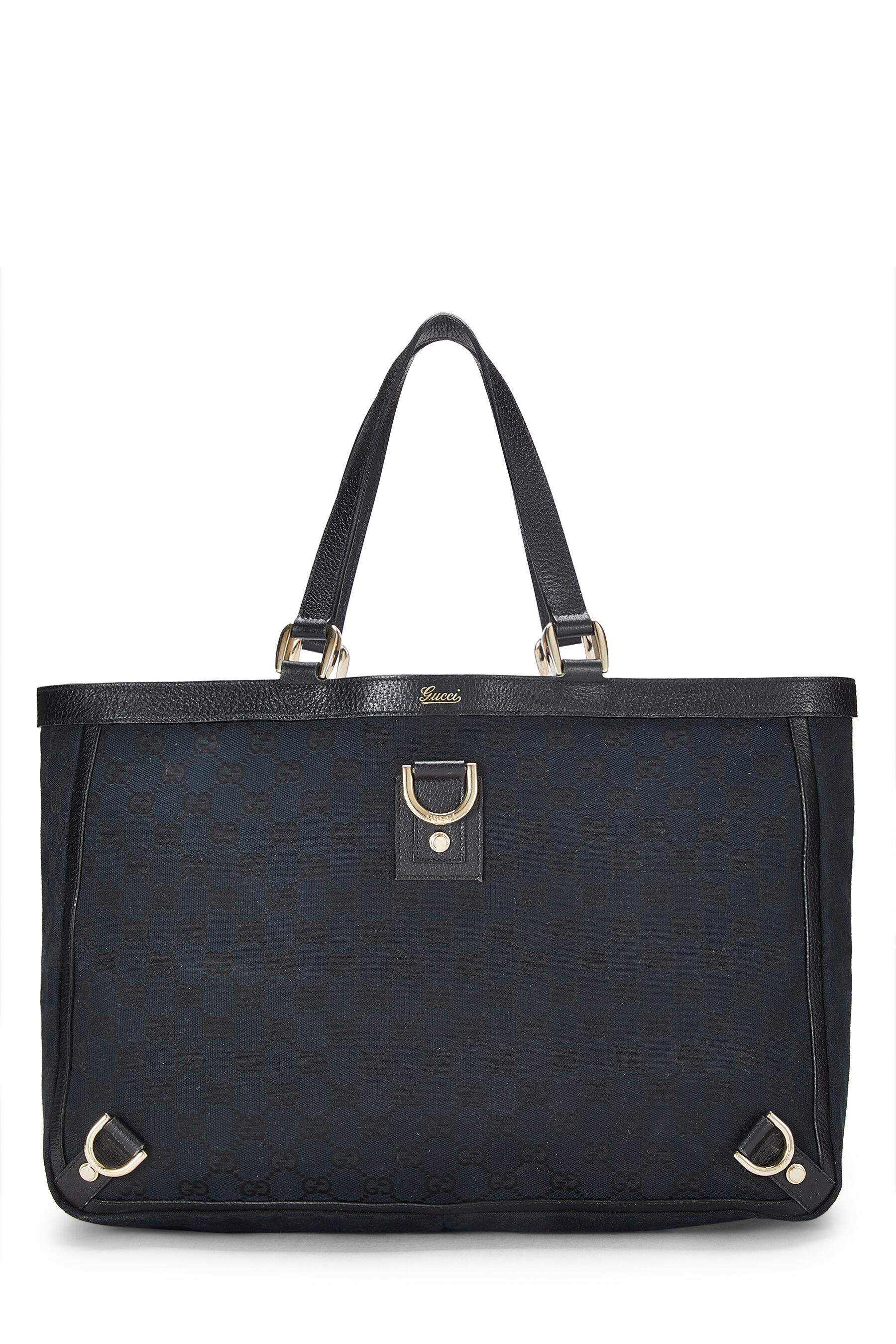 Gucci Abbey D-Ring Tote Bag Black GG Canvas | Black tote bag, Gucci tote bag,  Gucci models