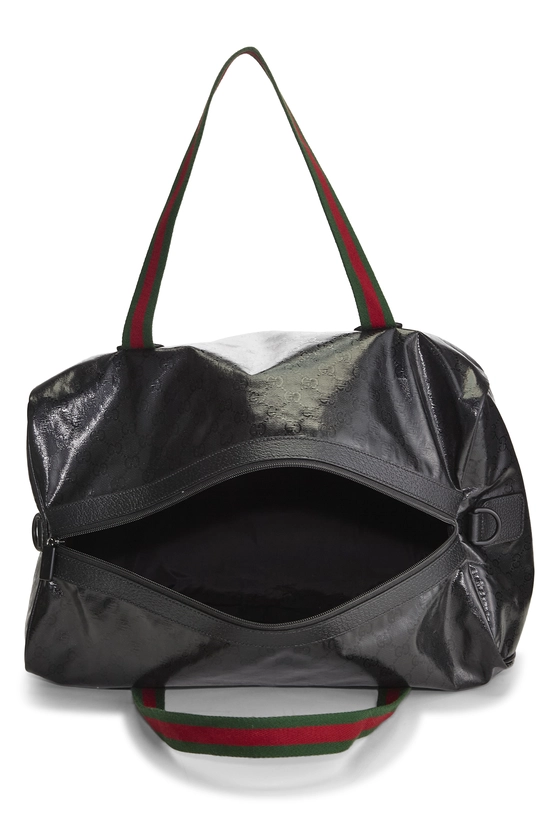 Black GG Crystal Canvas Duffle Bag XL, , large image number 5