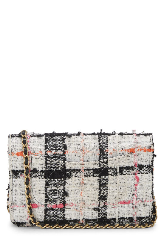 Multicolor Plaid Tweed Wallet on Chain (WOC), , large image number 3