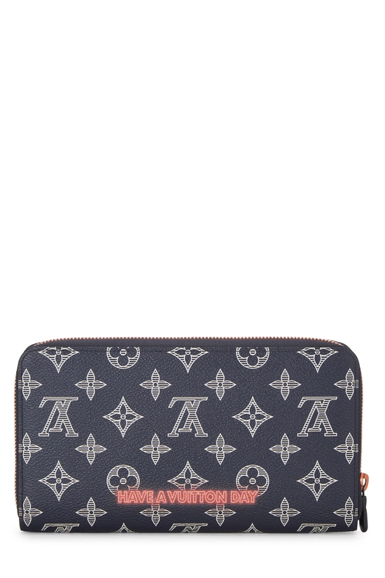 Pre-Owned Navy Monogram Upside Down Zippy Organizer QJA0LZSVNB001