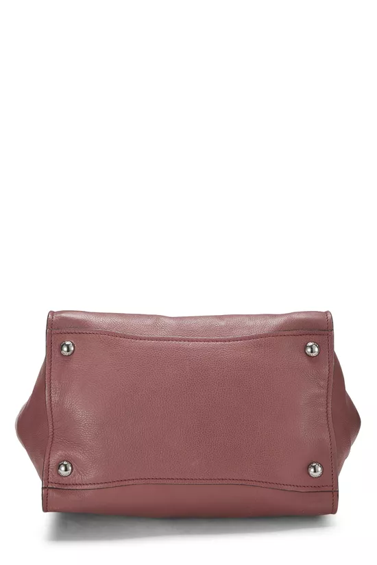 Pink Vitello Daino Trapeze Tote, , large image number 4