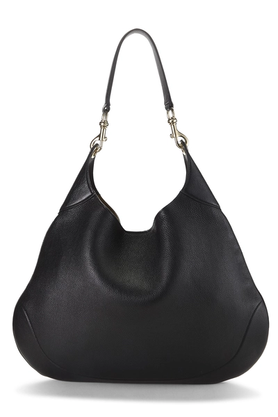 Black Calfskin Hobo Maxi