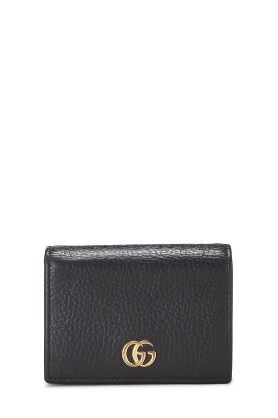 Black Leather GG Card Case, , large image number 0