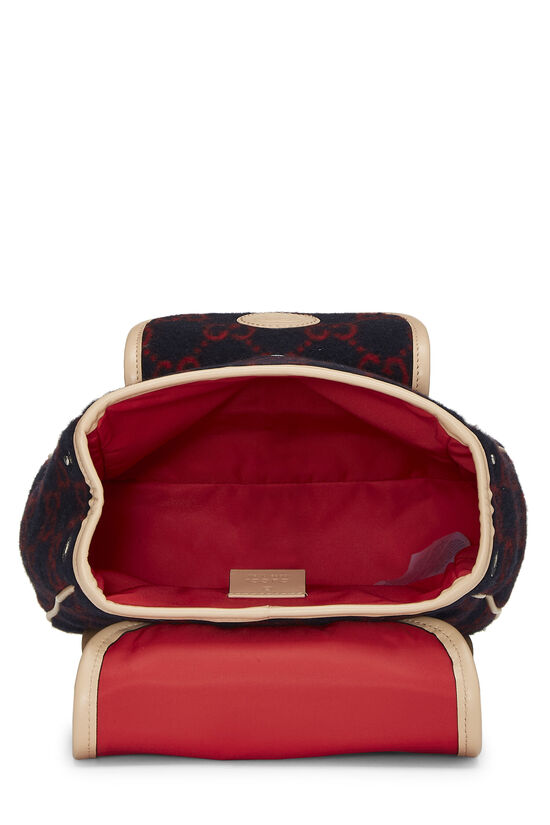 Gucci Navy & Red Original GG Wool Backpack QFB04G4IMB002