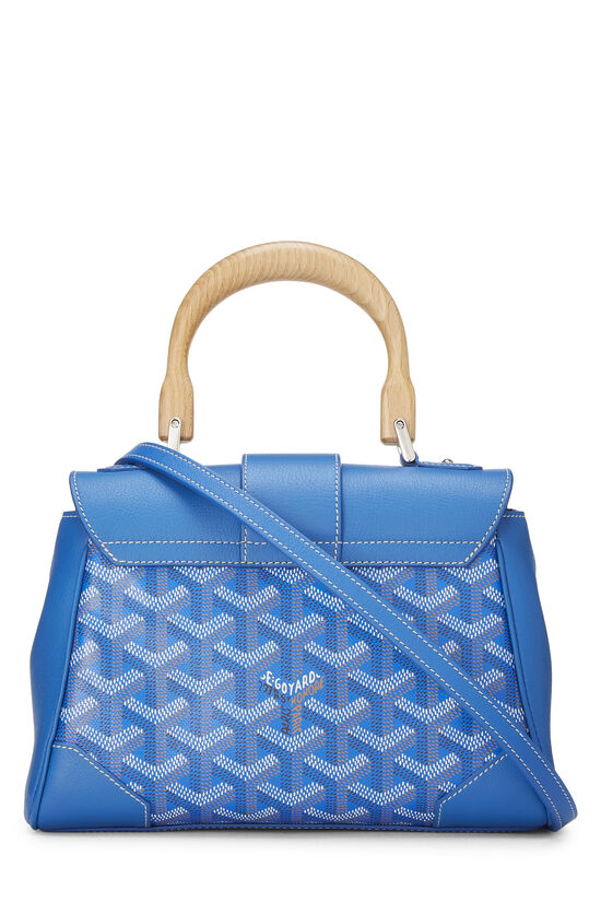Blue Goyardine Canvas Saigon Souple Mini, , large image number 3
