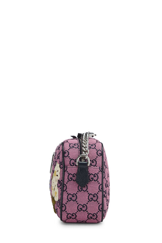 Pink GG Canvas Embroidered Marmont Crossbody Bag Small, , large image number 2