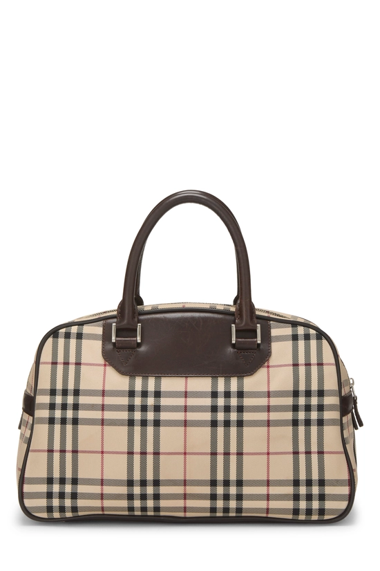 Brown House Check Jacquard Bowler Handbag Medium, , large image number 3