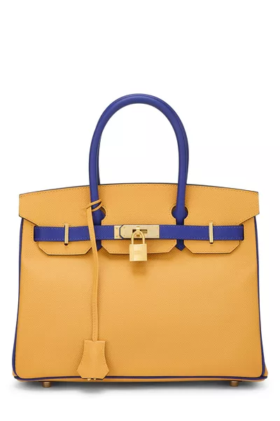 Blue Electric & Juane d'or Epsom Horseshoe Birkin 30