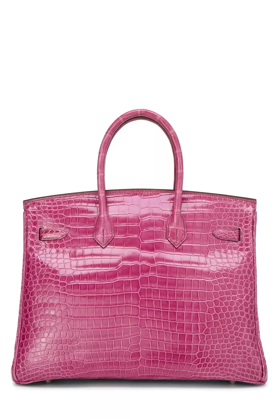 Fuchsia Pink Porosus Crocodile Birkin 35, , large image number 3