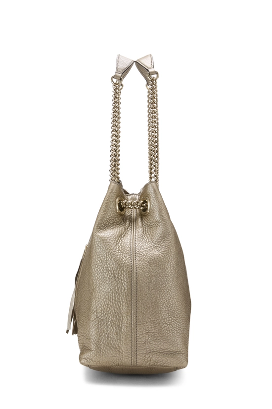 Gold Metallic Leather Soho Chain Tote, , large image number 2
