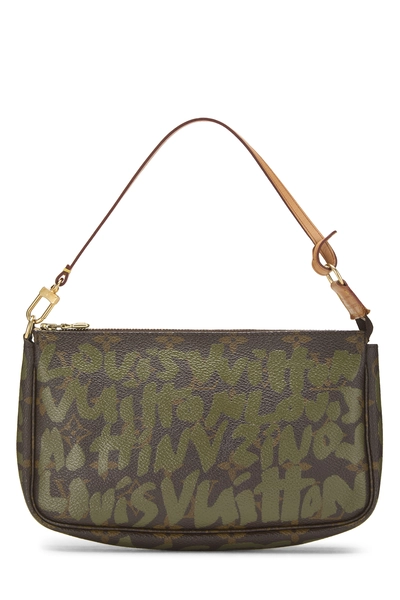 Stephen Sprouse x Louis Vuitton Green Monogram Graffiti Pochette Accessoires