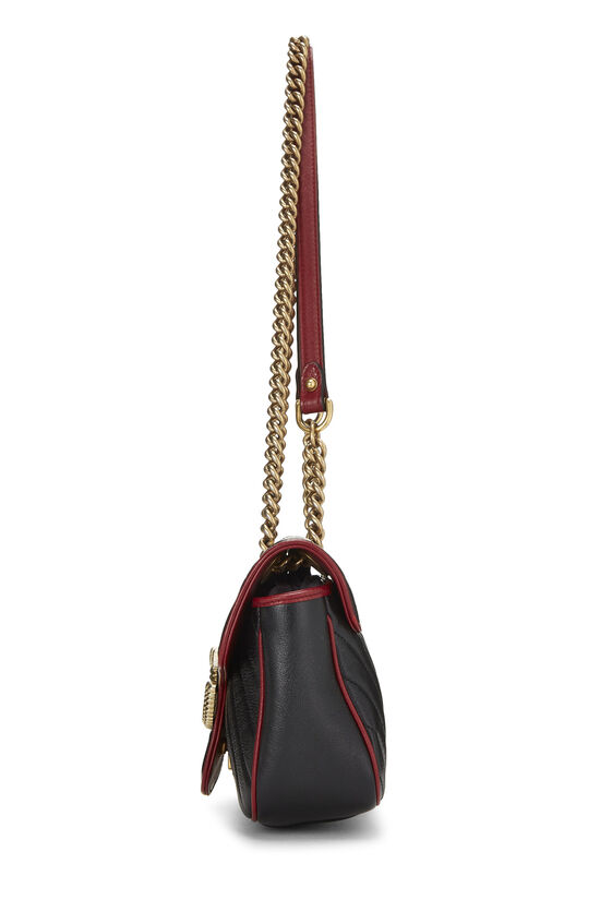 Black Leather Torchon Marmont Shoulder Bag Small, , large image number 2