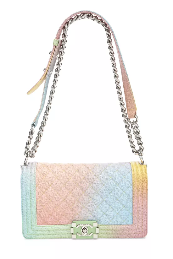 Rainbow Quilted Caviar Boy Bag Medium, , large image number 1