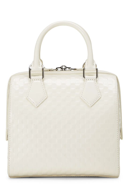 White Damier Facette Speedy Cube PM, , large image number 5