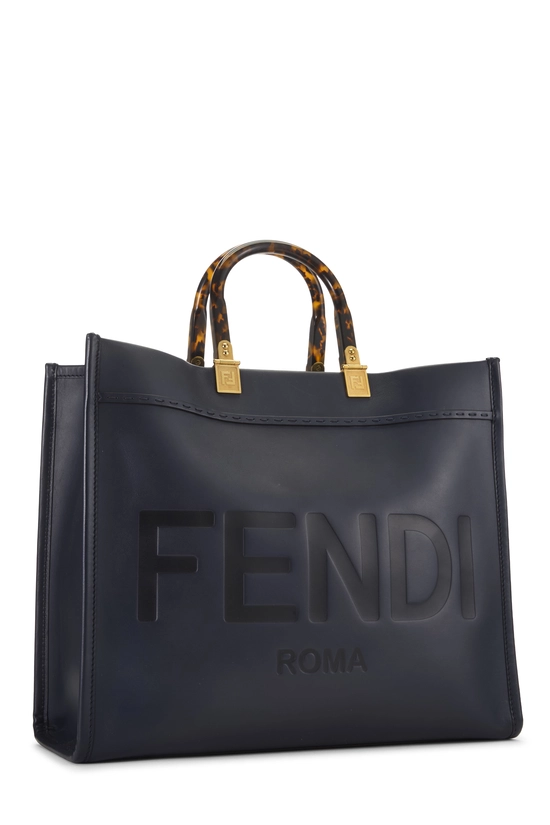 Navy Calfskin Sunshine Shopper Medium, , large image number 1