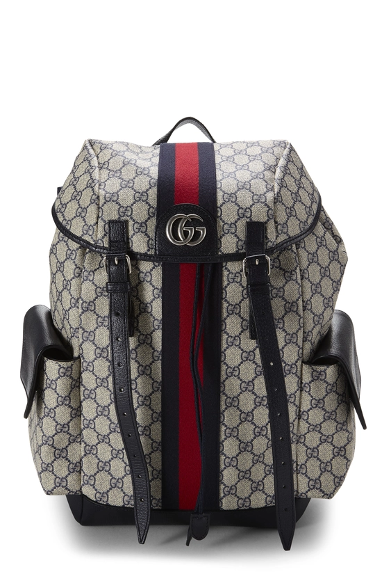 Navy GG Supreme Ophidia Backpack, , large image number 0