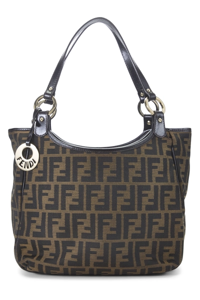 Fendi Brown Zucca Canvas Shoulder Bag Medium