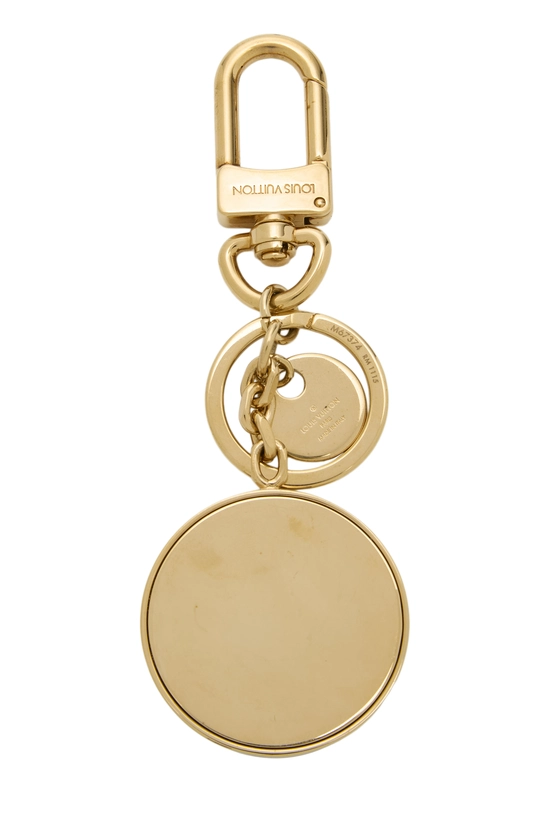 Gold Circle Monogram Bag Charm, , large image number 1