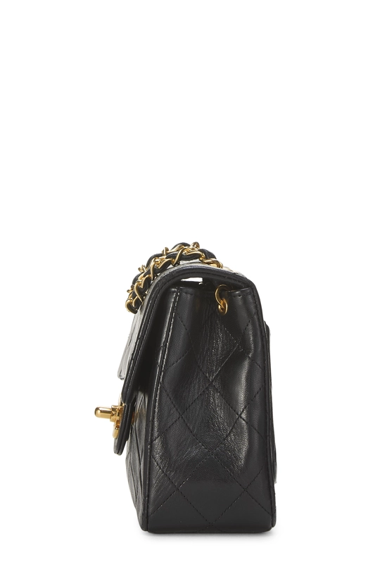 Black Quilted Lambskin Half Flap Mini, , large image number 2