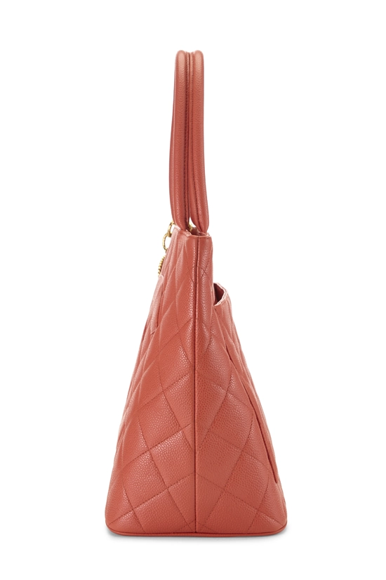 Pink Quilted Caviar Medallion Tote, , large image number 2