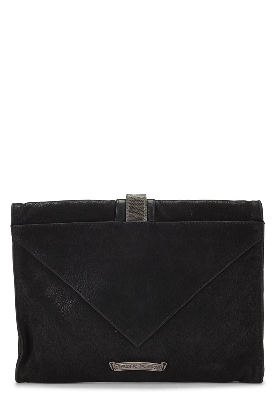 Black Leather Clutch, , large image number 2