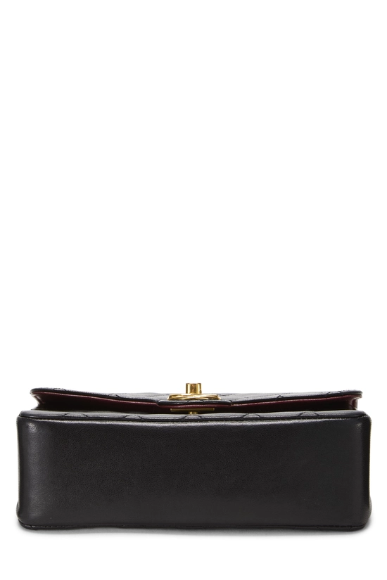 Black Quilted Lambskin Circle Lock Half Flap Mini, , large image number 4
