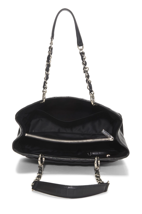 Black Quilted Caviar Grand Shopping Tote (GST), , large image number 5