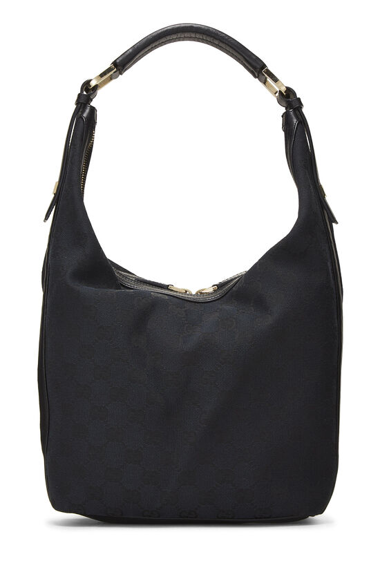 Black GG Canvas Hobo Small, , large image number 0