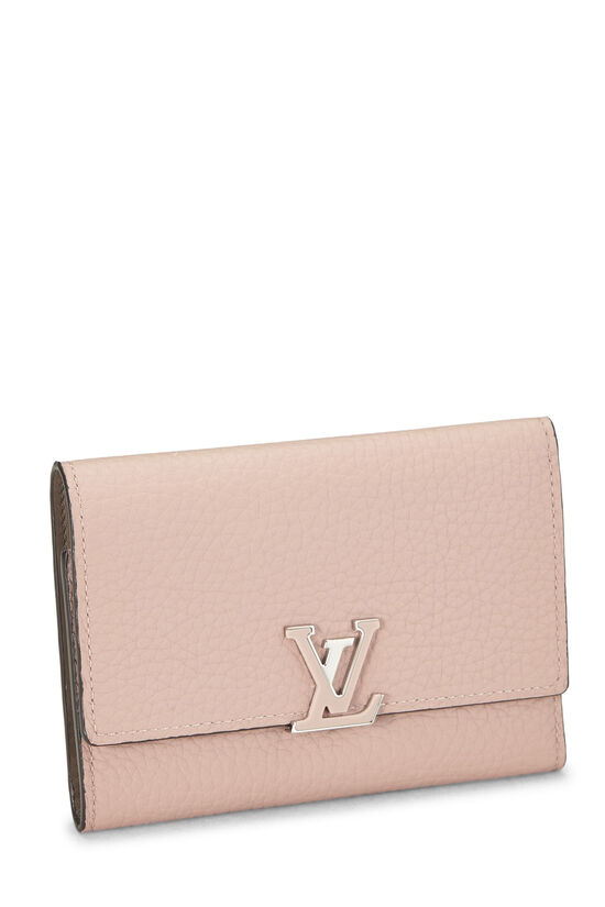 Pink Taurillon Leather Capucines Wallet, , large image number 1