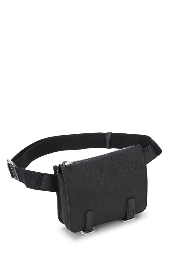 Black Grained Calfskin Military Bum Bag, , large image number 1