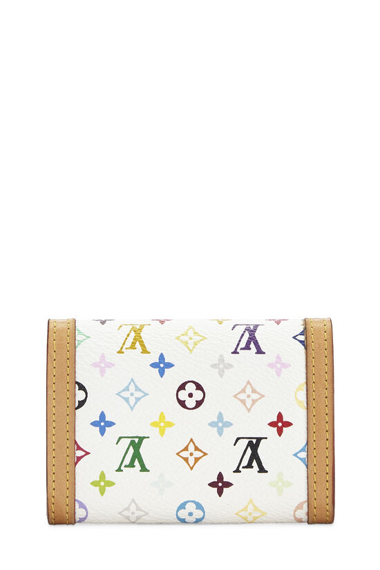 Takashi Murakami x Louis Vuitton White Monogram Multicolore Porte Monnaie  Plat QJABVV1ZWB057