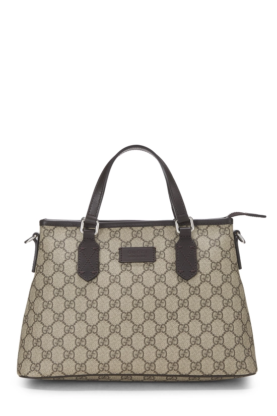 Brown GG Supreme Canvas Zip Tote, , large image number 0