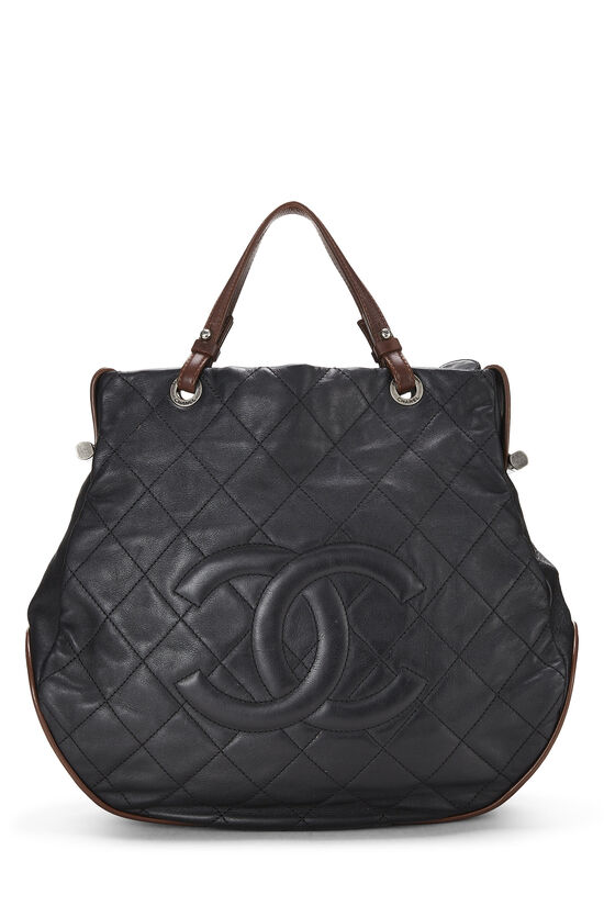Chanel Black Leather Vintage XL Weekender Tote – Michael's