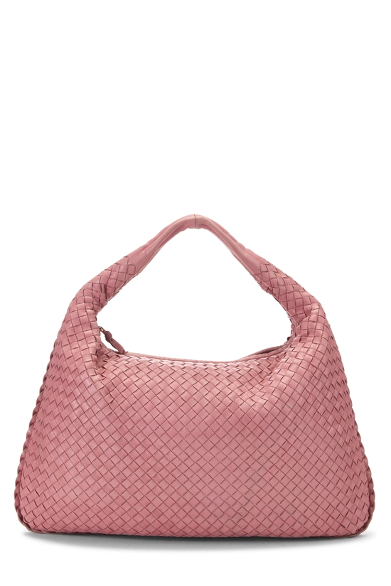 Pink Intrecciato Veneta Hobo Medium, , large image number 0
